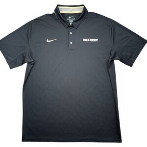 Nike Wake Forest Demon Deacons Men’s Sideline Game Day Black Logo Polo Shirt XL
